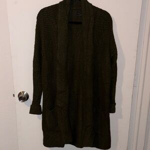 Set of 2 American Eagle Outfitters Dark Green and Grey Knit Cardigan
